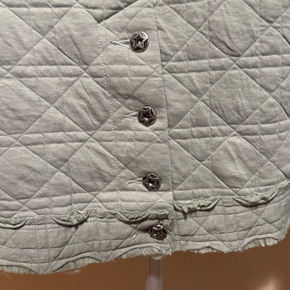 POL Seafoam Green Quilted Jacket with Star patchwork & pearl embellishment boho - Picture 10 of 13